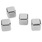 Stainless Steel Ice Cubes Reusable Whiskey Wine Chilling Stones with Ice Tong Storage Box4Pcs