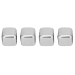 Stainless Steel Ice Cubes Reusable Whiskey Wine Chilling Stones with Ice Tong Storage Box4Pcs