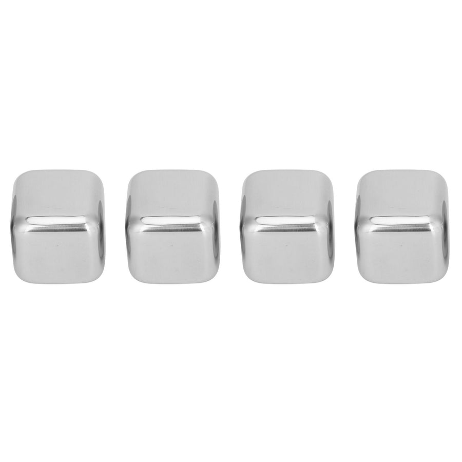 Stainless Steel Ice Cubes Reusable Whiskey Wine Chilling Stones with Ice Tong Storage Box4Pcs