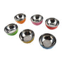 6Pcs set Color Stainless Steel Bowl Heat Insulation Salad Noodles Bowl for Home Kitchen(15cm L )