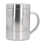 Stainless Steel DoubleLayer Coffee Cup with Handle Children's Cup with Lid Heat Insulation and AntiScalding Cup