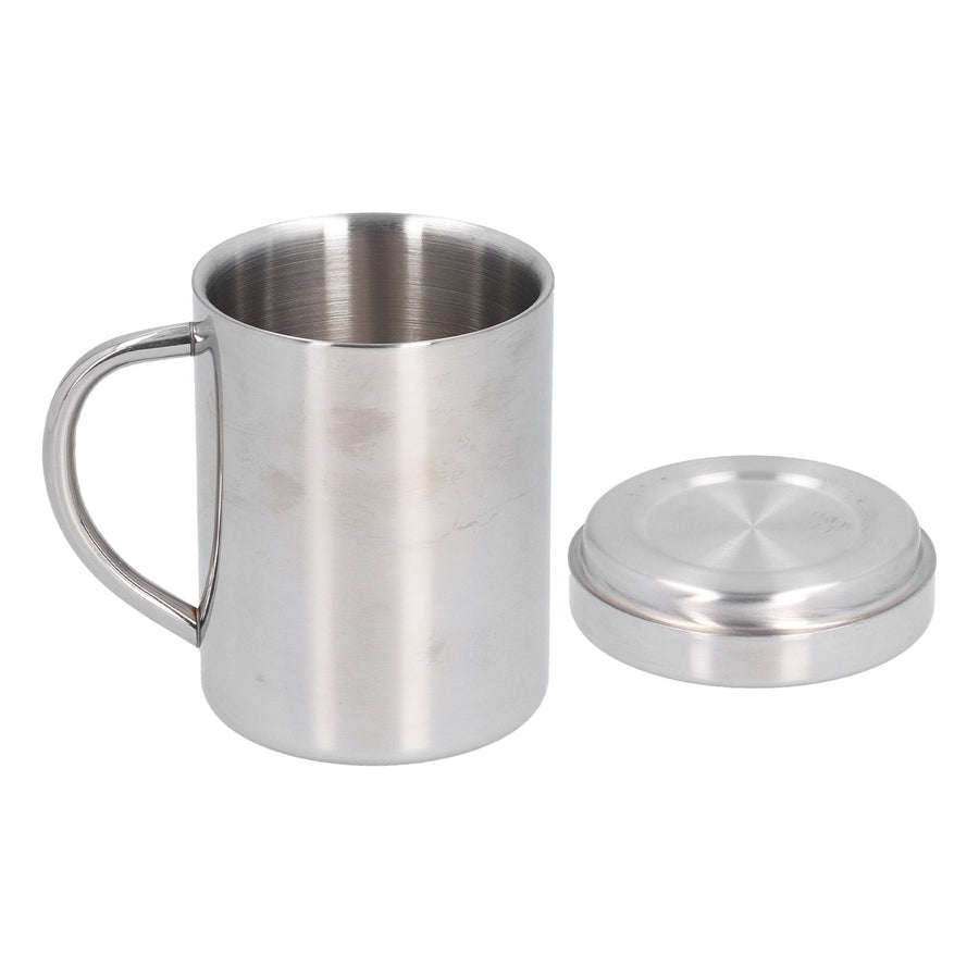 Stainless Steel DoubleLayer Coffee Cup with Handle Children's Cup with Lid Heat Insulation and AntiScalding Cup