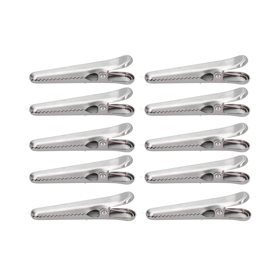 10PCS Stainless Steel Sealing Clip Coffee Bag Sealing Clip Food Bag Sealing Clip Multifunctional Kitchen Tool8cm