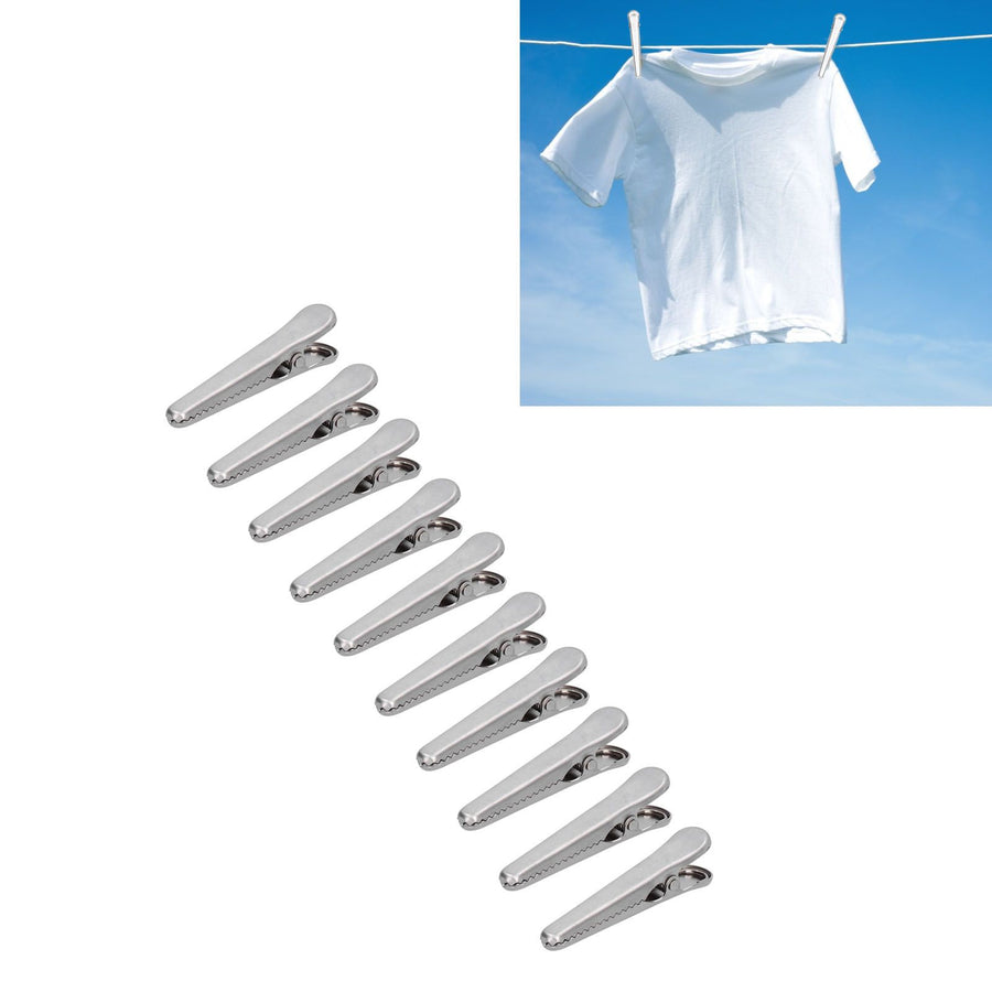 10PCS Stainless Steel Sealing Clip Coffee Bag Sealing Clip Food Bag Sealing Clip Multifunctional Kitchen Tool8cm