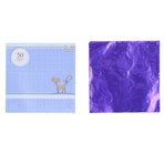 50Pcs DIY Baking Packaging Paper Glossy Tin Foil Paper for Home Chocolate Sweet BakeryPurple