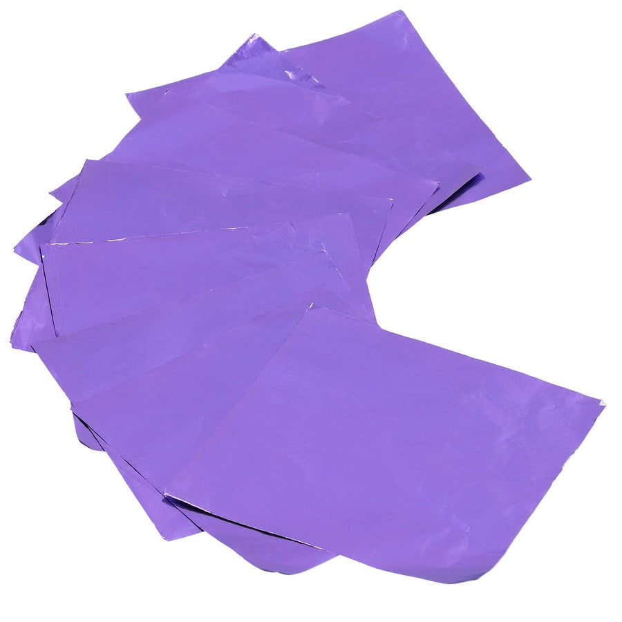 50Pcs DIY Baking Packaging Paper Glossy Tin Foil Paper for Home Chocolate Sweet BakeryPurple