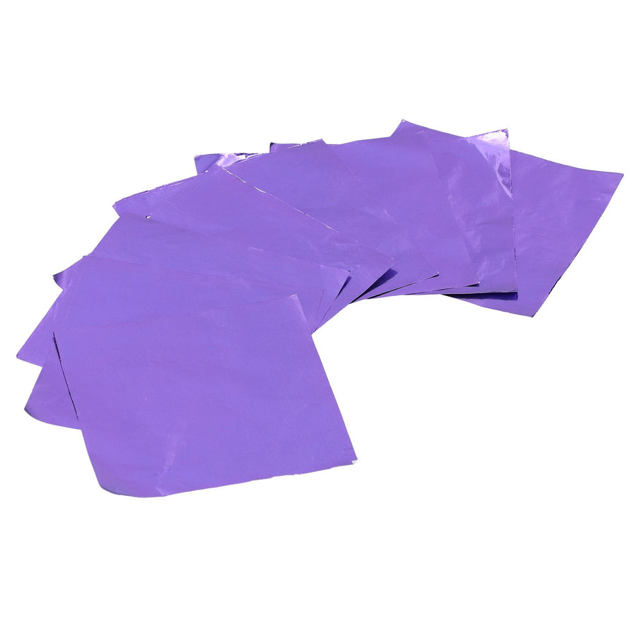 50Pcs DIY Baking Packaging Paper Glossy Tin Foil Paper for Home Chocolate Sweet BakeryPurple