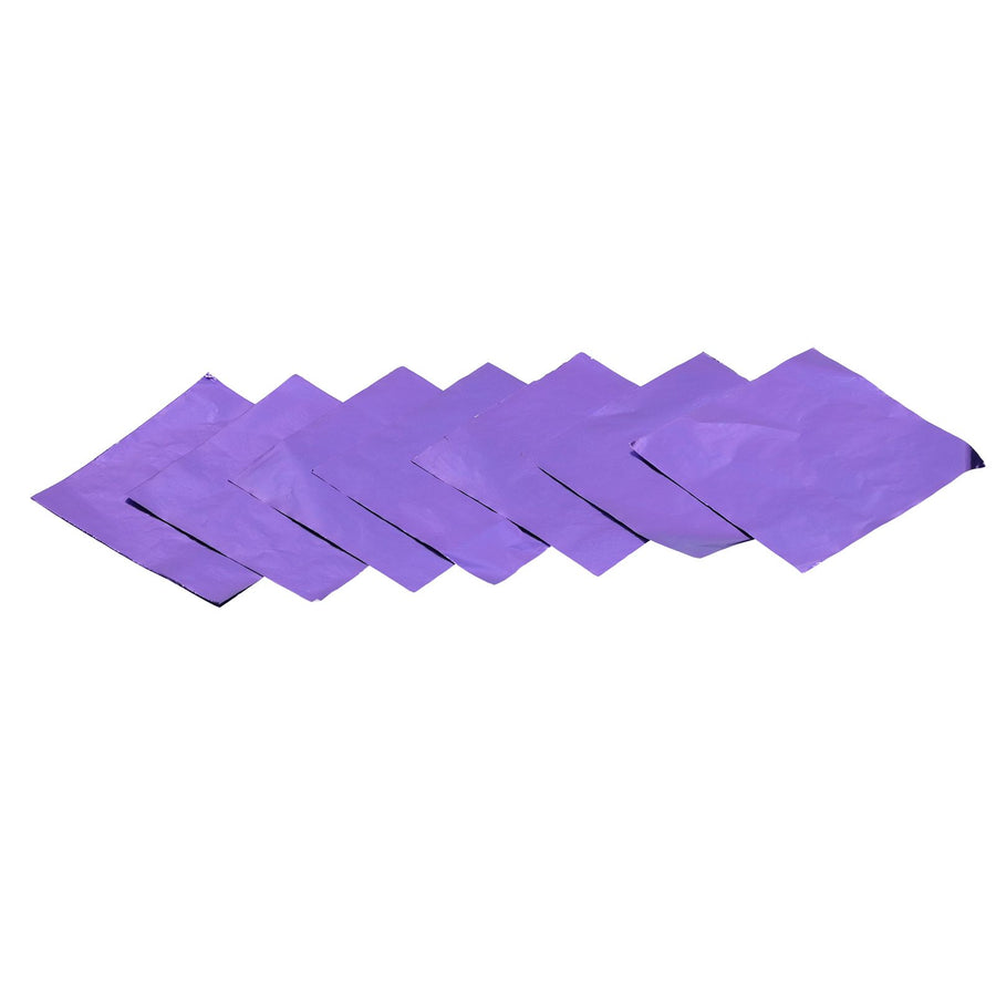50Pcs DIY Baking Packaging Paper Glossy Tin Foil Paper for Home Chocolate Sweet BakeryPurple