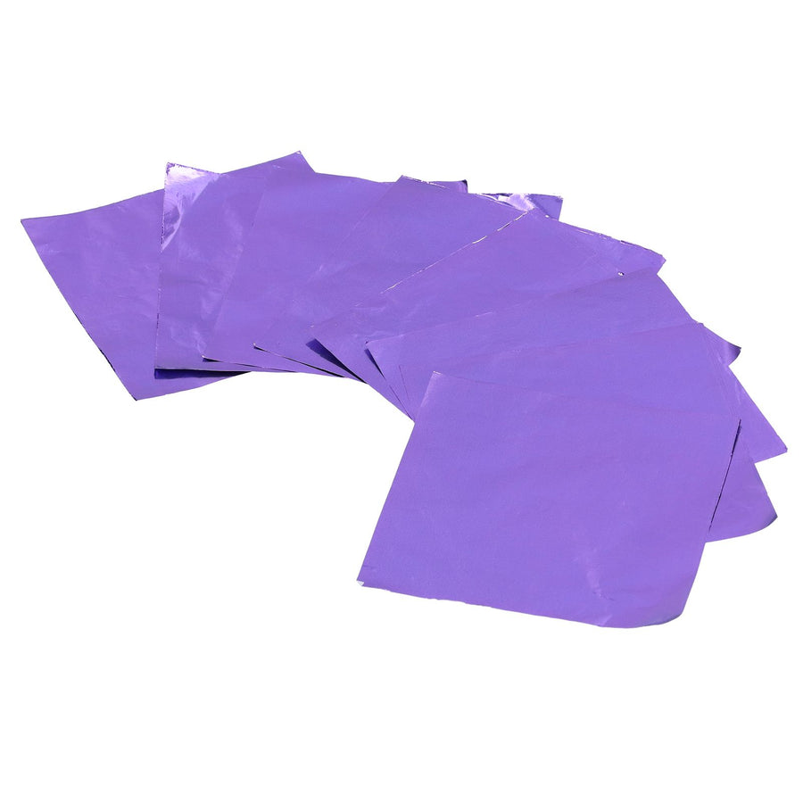 50Pcs DIY Baking Packaging Paper Glossy Tin Foil Paper for Home Chocolate Sweet BakeryPurple
