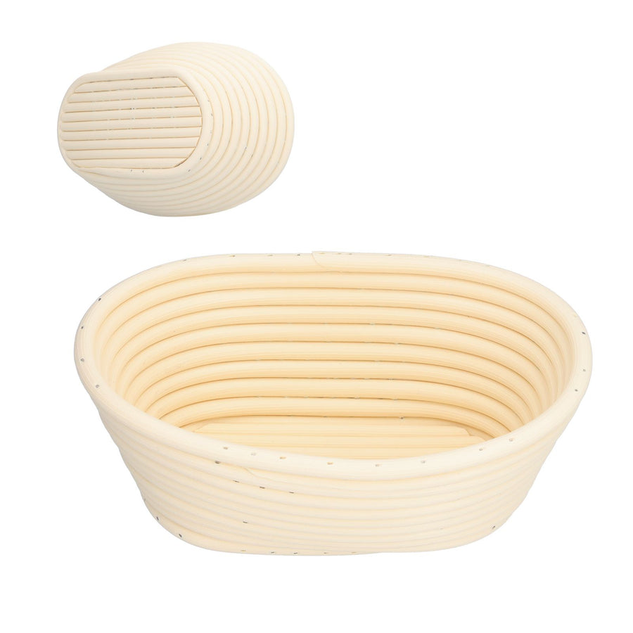 Washable Bread Fermentation Basket Innovative Shape Baking Basket for Kitchen Home Bakery Ovale Beige 21x14x8cm