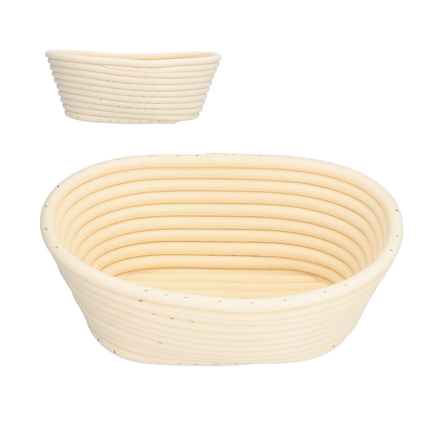 Washable Bread Fermentation Basket Innovative Shape Baking Basket for Kitchen Home Bakery Ovale Beige 21x14x8cm