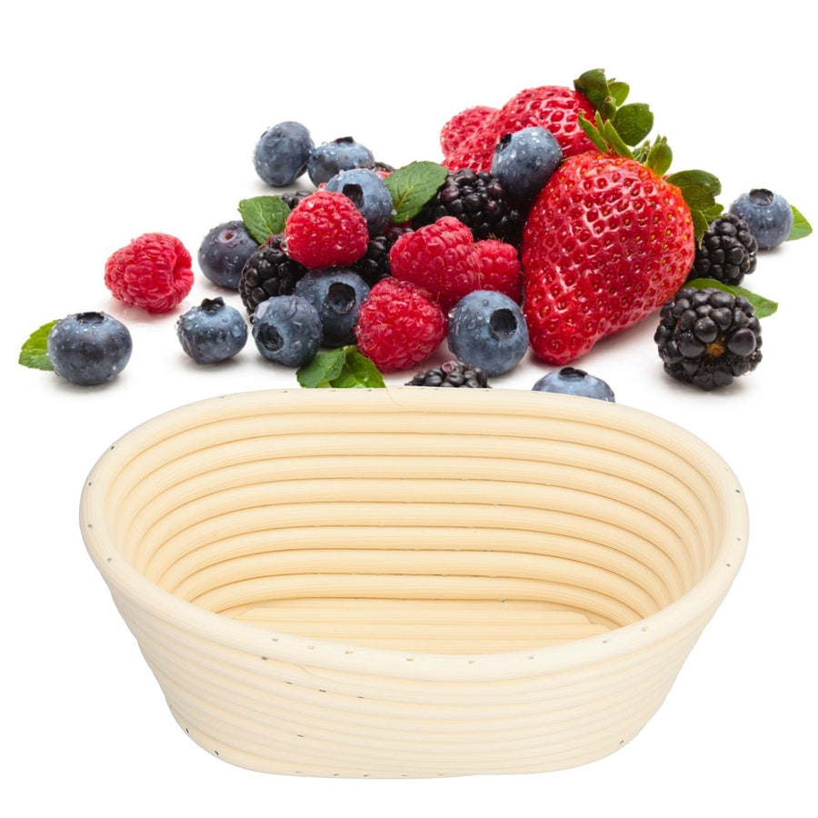 Washable Bread Fermentation Basket Innovative Shape Baking Basket for Kitchen Home Bakery Ovale Beige 21x14x8cm