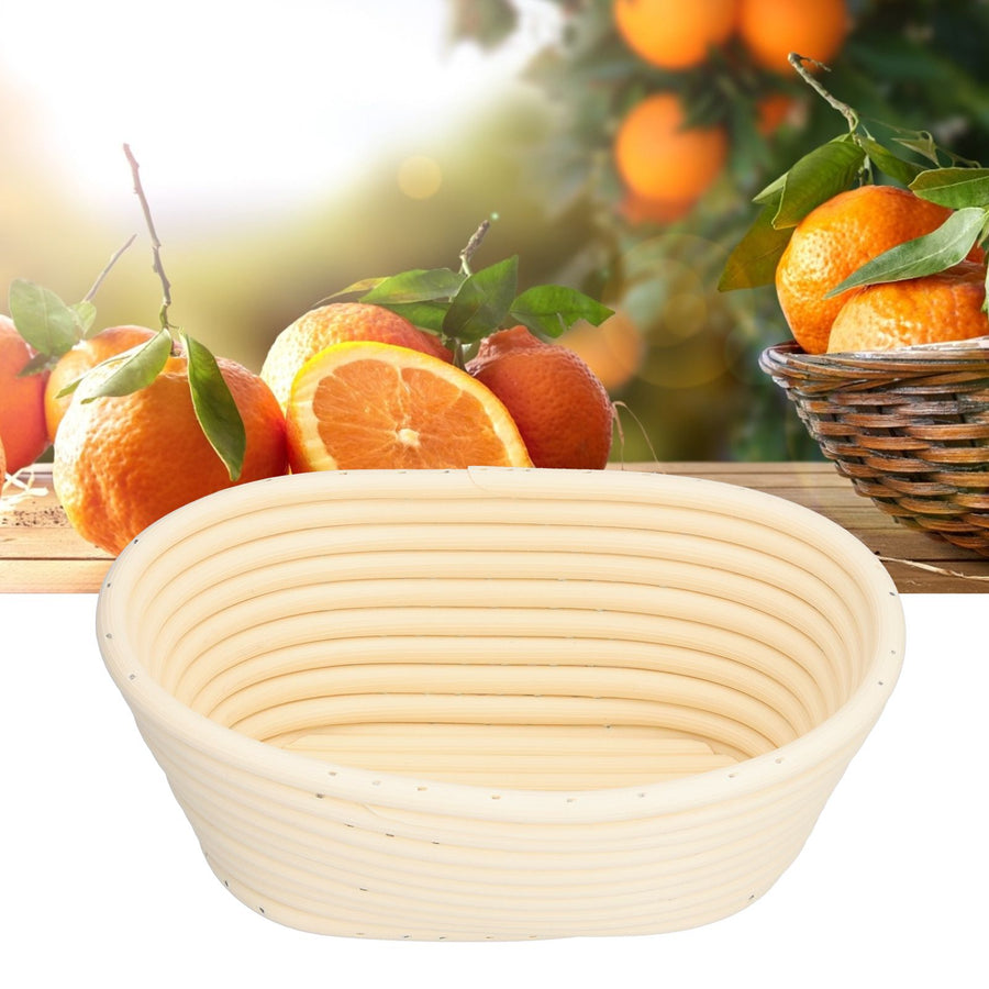 Washable Bread Fermentation Basket Innovative Shape Baking Basket for Kitchen Home Bakery Ovale Beige 21x14x8cm