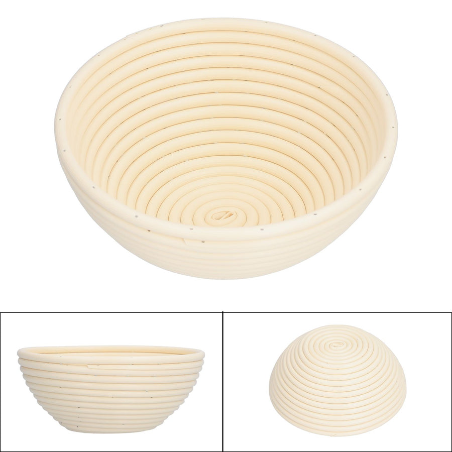 Washable Bread Fermentation Basket Innovative Shape Baking Basket for Kitchen Home Bakery Beige Rond 20x8cm
