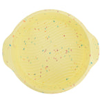 Round Cake Mold Pan NonStick Reusable Baking Pan with Handles Home Kitchen Bakeware(Yellow with Color Particle )