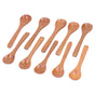 10pcs Wooden Spoon Children's Tableware Mini Round Seasoning Spoon with Long Handle for Kitchen5.1x1.2in