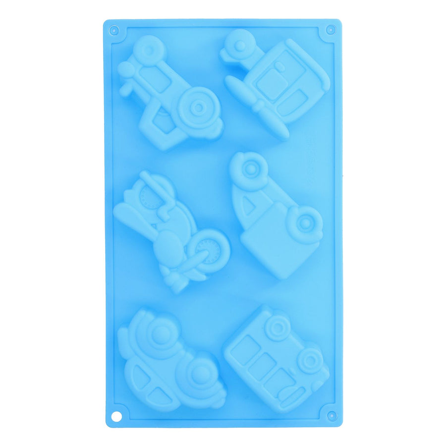 6‑Grid Originality Vehicle Pattern Mold Silicone Cake Mold Baking Tool for Home Bakery KitchenAutomobile Mold