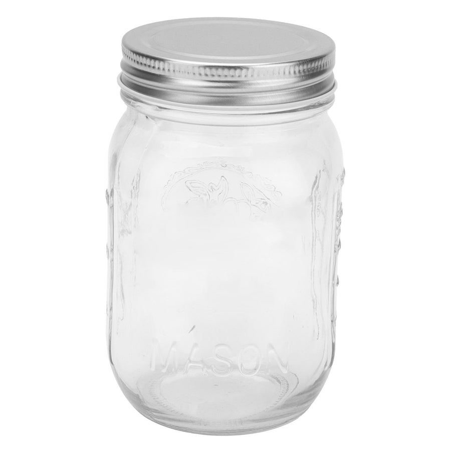 500ml Food Storage Jar Clear Glass Canning Jar with Sealed Lid for Honey Jam Dry Food