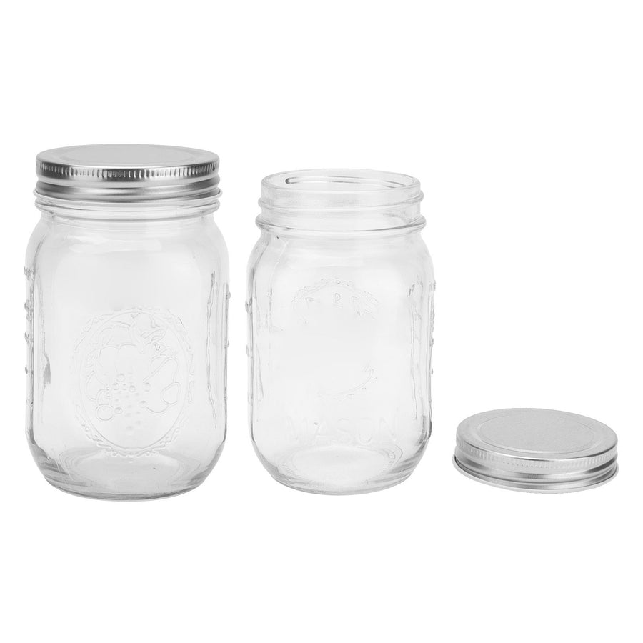 500ml Food Storage Jar Clear Glass Canning Jar with Sealed Lid for Honey Jam Dry Food