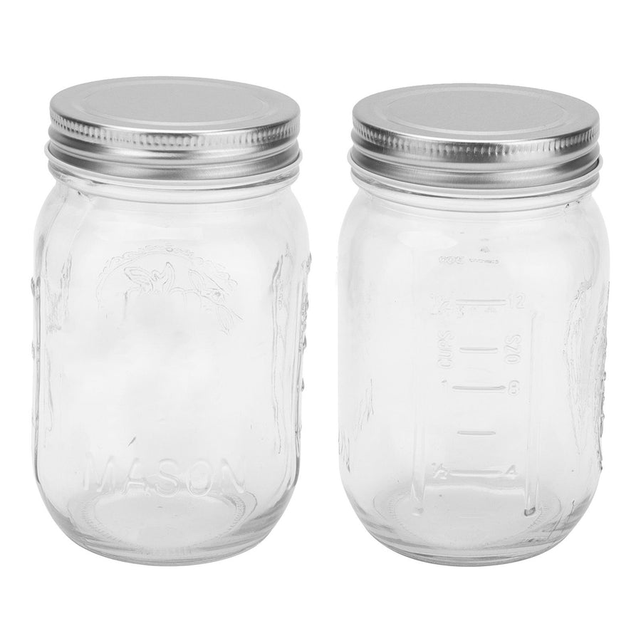 500ml Food Storage Jar Clear Glass Canning Jar with Sealed Lid for Honey Jam Dry Food