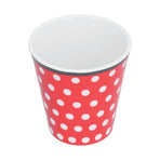 260ml Imitation Porcelain Water Cup Coffee Milk Cup Drinking Mug for Restaurant School UseRed Dot