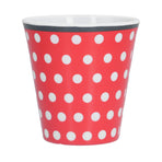 260ml Imitation Porcelain Water Cup Coffee Milk Cup Drinking Mug for Restaurant School UseRed Dot