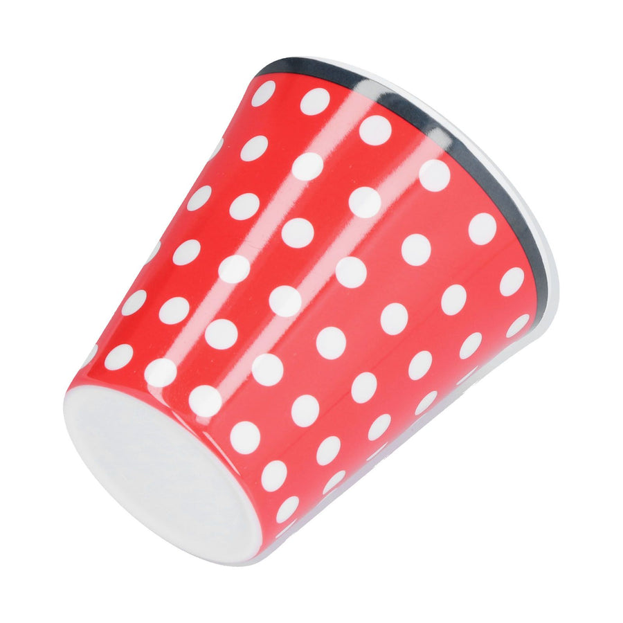 260ml Imitation Porcelain Water Cup Coffee Milk Cup Drinking Mug for Restaurant School UseRed Dot