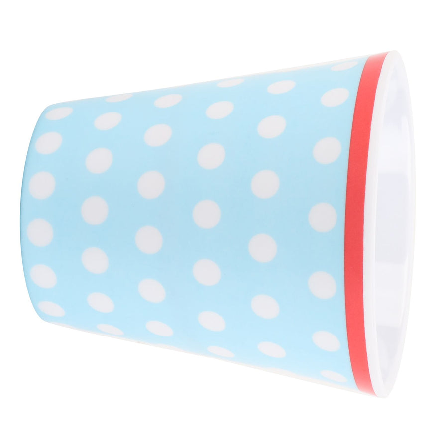 260ml Imitation Porcelain Water Cup Coffee Milk Cup Drinking Mug for Restaurant School UseLight Blue Dot
