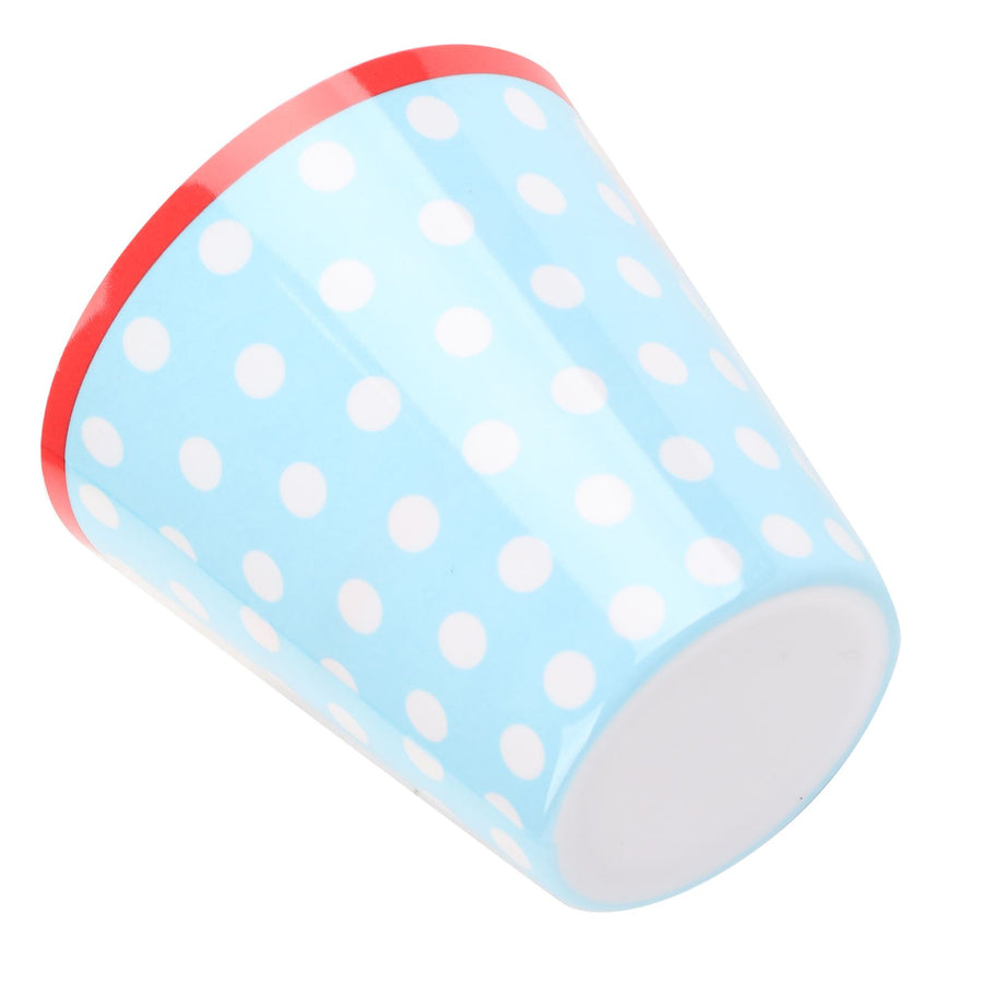 260ml Imitation Porcelain Water Cup Coffee Milk Cup Drinking Mug for Restaurant School UseLight Blue Dot
