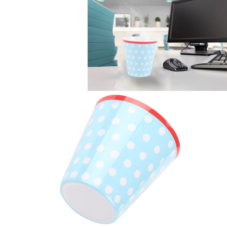 260ml Imitation Porcelain Water Cup Coffee Milk Cup Drinking Mug for Restaurant School UseLight Blue Dot