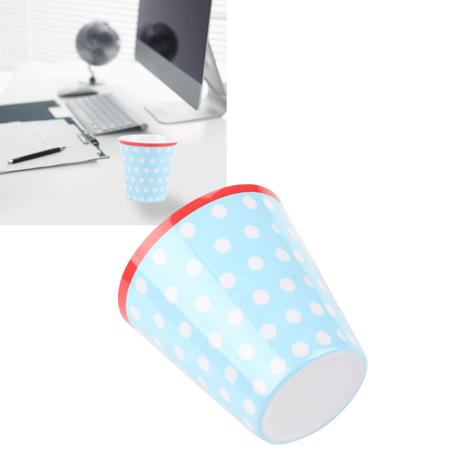 260ml Imitation Porcelain Water Cup Coffee Milk Cup Drinking Mug for Restaurant School UseLight Blue Dot