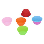 8Pcs set 7cm/2.8in Silicone Baking Cup Reusable Round Cake Mold HeatResistant Cake Cup