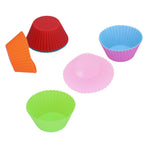 8Pcs set 7cm/2.8in Silicone Baking Cup Reusable Round Cake Mold HeatResistant Cake Cup