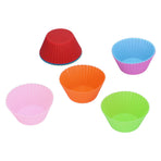 8Pcs set 7cm/2.8in Silicone Baking Cup Reusable Round Cake Mold HeatResistant Cake Cup