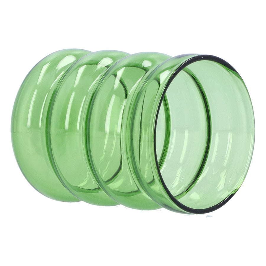 Bamboo Joint Design High Borosilicate Glass Cup HeatResistant Drinking Cup for Milk Beer Coffee(Green )