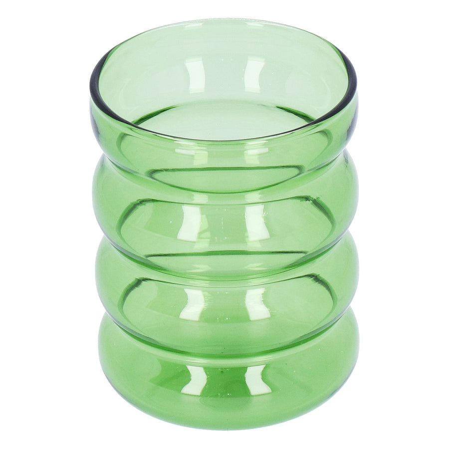 Bamboo Joint Design High Borosilicate Glass Cup HeatResistant Drinking Cup for Milk Beer Coffee(Green )
