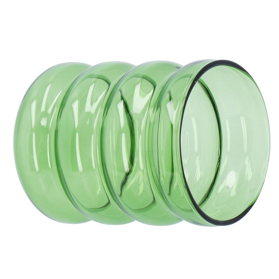 Bamboo Joint Design High Borosilicate Glass Cup HeatResistant Drinking Cup for Milk Beer Coffee(Green )