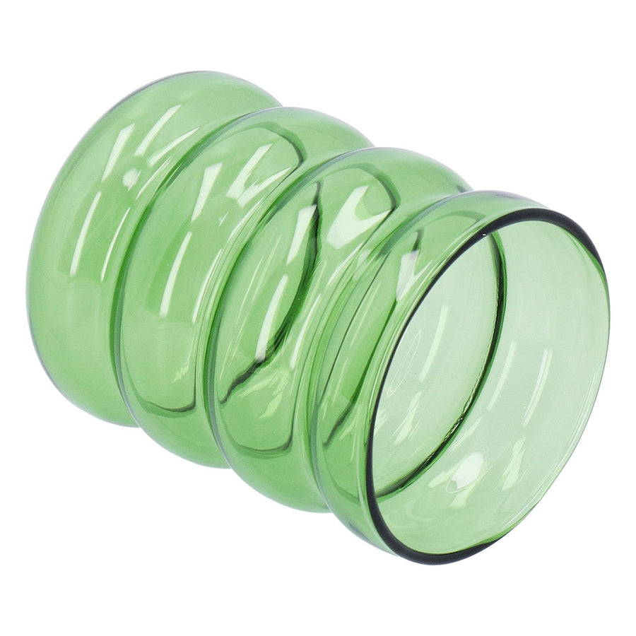 Bamboo Joint Design High Borosilicate Glass Cup HeatResistant Drinking Cup for Milk Beer Coffee(Green )
