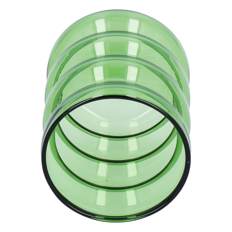 Bamboo Joint Design High Borosilicate Glass Cup HeatResistant Drinking Cup for Milk Beer Coffee(Green )