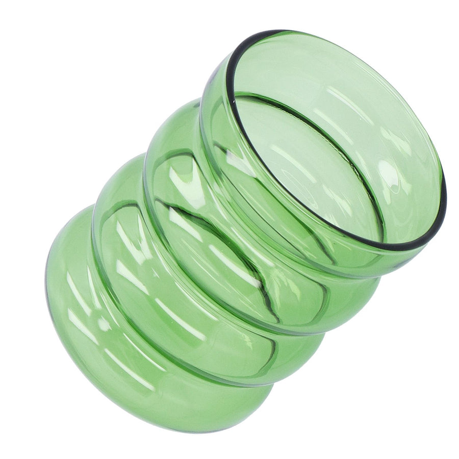 Bamboo Joint Design High Borosilicate Glass Cup HeatResistant Drinking Cup for Milk Beer Coffee(Green )