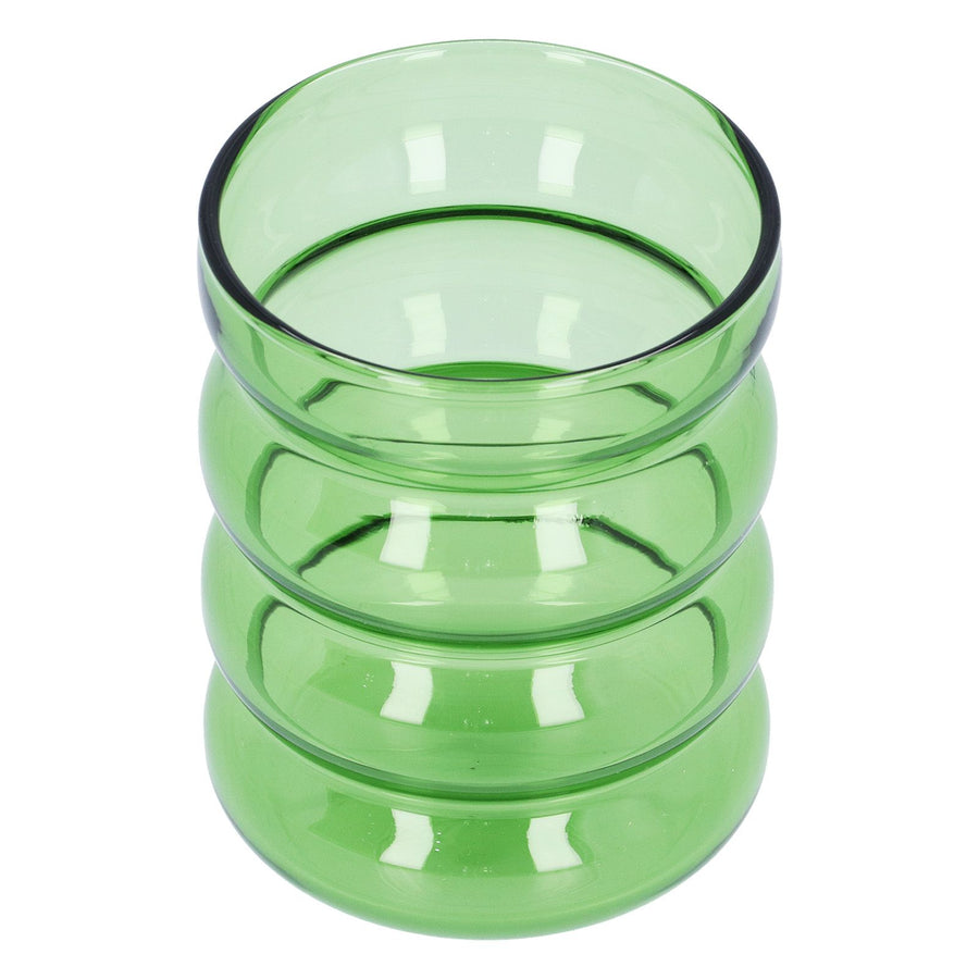 Bamboo Joint Design High Borosilicate Glass Cup HeatResistant Drinking Cup for Milk Beer Coffee(Green )
