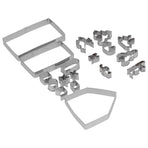 18Pcs/Set Stainless Steel Cookies Cutter Biscuits Mold Gingerbread House Mold DIY Baking Tool