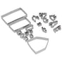 18Pcs/Set Stainless Steel Cookies Cutter Biscuits Mold Gingerbread House Mold DIY Baking Tool