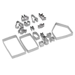 18Pcs/Set Stainless Steel Cookies Cutter Biscuits Mold Gingerbread House Mold DIY Baking Tool
