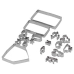 18Pcs/Set Stainless Steel Cookies Cutter Biscuits Mold Gingerbread House Mold DIY Baking Tool