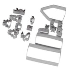 18Pcs/Set Stainless Steel Cookies Cutter Biscuits Mold Gingerbread House Mold DIY Baking Tool