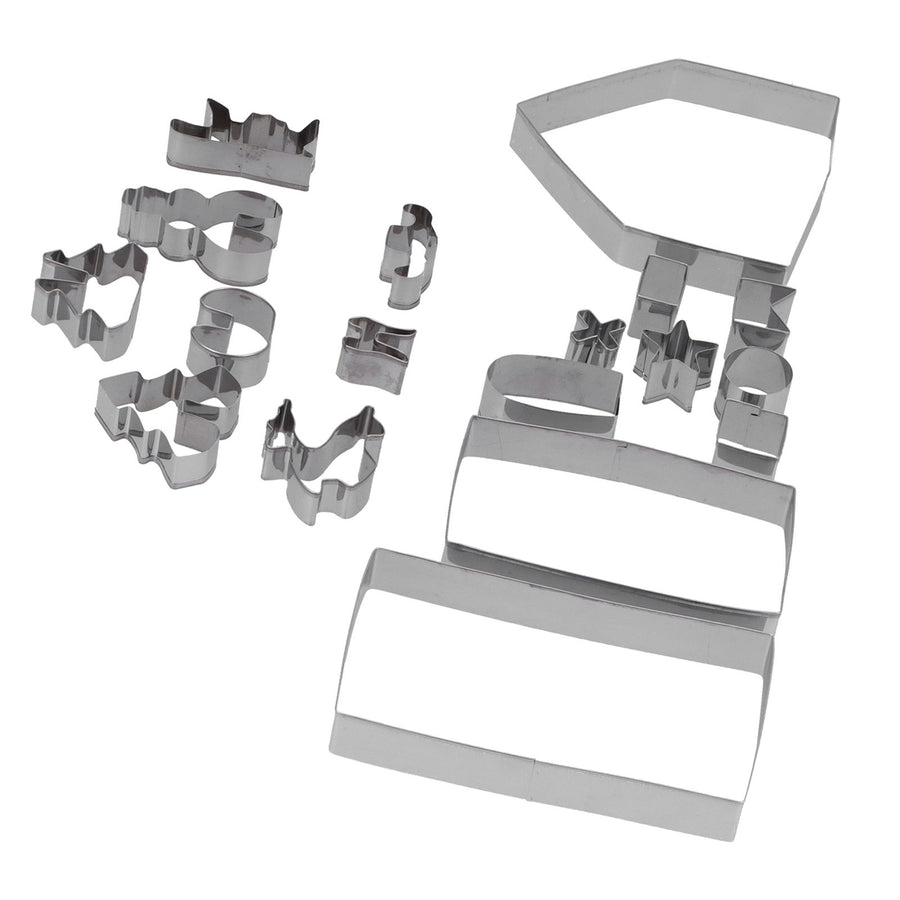18Pcs/Set Stainless Steel Cookies Cutter Biscuits Mold Gingerbread House Mold DIY Baking Tool