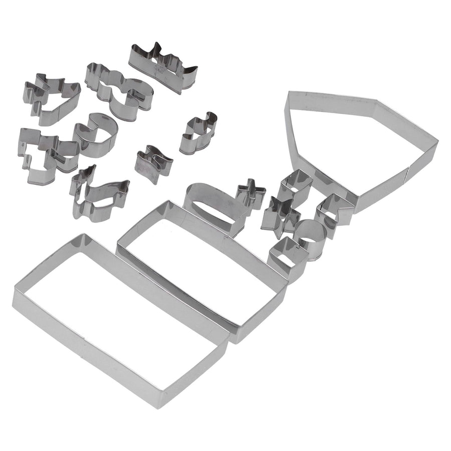 18Pcs/Set Stainless Steel Cookies Cutter Biscuits Mold Gingerbread House Mold DIY Baking Tool