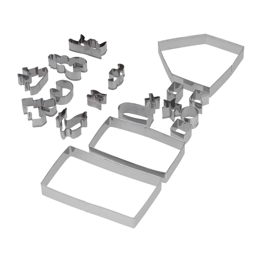 18Pcs/Set Stainless Steel Cookies Cutter Biscuits Mold Gingerbread House Mold DIY Baking Tool