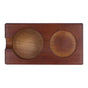 2 Hole Coffee Tamper Holder Beech Coffee Handle Mat Pad Stand for Home RestaurantExternal